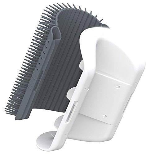 3.0 Softer Cat Self Groomer with Catnip, Dog Cat Corner Groomer,Wall Corner Scratcher Comb,Grooming Massage Brush, Perfect Scratch Massager Tool for Long & Short Fur Kitten/Puppy (1 Pack) - color: 3.0 Softer Grey (1 Pack)