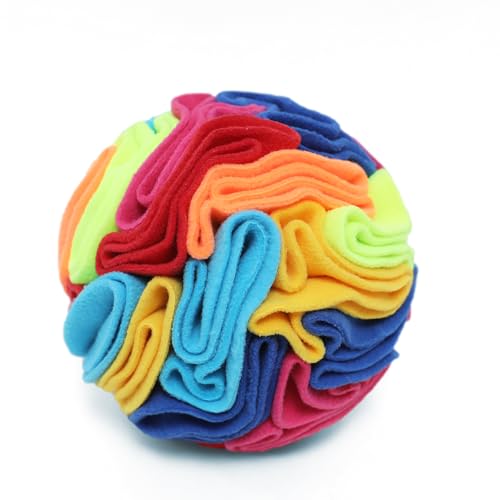 Snuffle Ball - Snuffle Ball for Small Dogs, Interactive Dog Toys to Keep Them Busy, Puppy Dog Puzzle Toy with Storage Bag Machine Washable - color: Rainbow-colored, size: Small