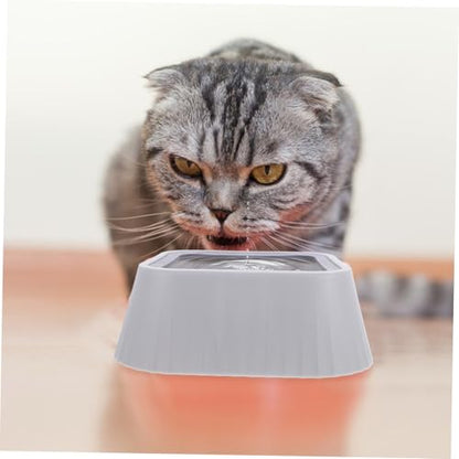 Abaodam Floating Spill-Proof PET Water Bowl Tip Design for Cats and Small Dogs Easy Clean Reusable Plastic Cat Drinking Bowl No Spill Dog Water Dispenser