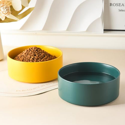 6'' Ceramic Dog Bowl - 30Oz Classic Dogs Food & Water Bowl for Small and Medium Breed Dogs, Heavy Duty Non-Slip Dog Dishes, Food Grade Stoneware Pet Bowl, Dishwasher & Microwave Safe, Green - color: Bowl - Green, size: 6 inch