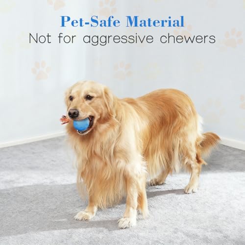 Interactive Dog Ball, Random Path Electric Automatic Moving and Rolling Dogs Toy with Rope for Small Medium Large Dogs, Motion-Activated Dog Stimulation Toy for Boredom Relief (Blue) - color: Blue