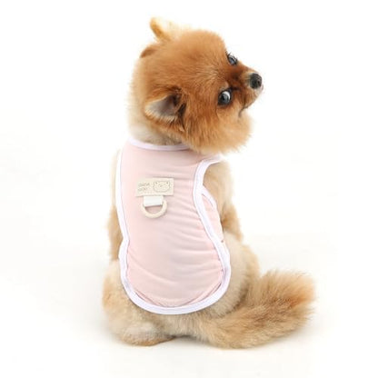 PAIDEFUL Cooling Dog Shirt for Small Dogs Summer Pet UV Sun Protection Vest Lightweight Breathable Doggie Tank Top Soft Stretchy Puppy T-Shirts Solid Cat Apparel Chihuahua Clothes D-Ring,Pink, - color: pink, size: S