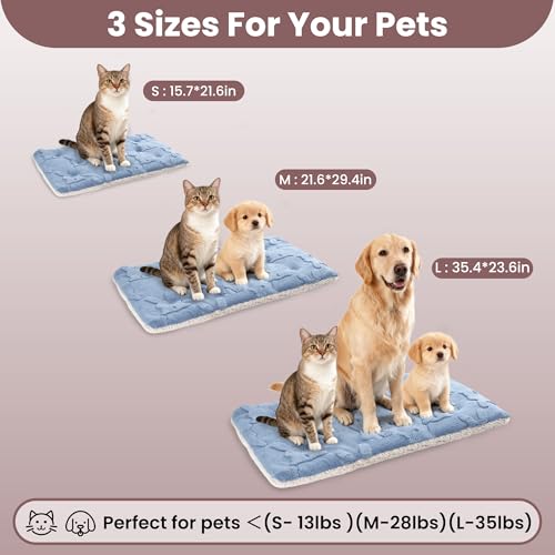 Self Warming Cat Bed, 36 X 23 Inch Reversible Two-Sided Use Self Heating Mat for Cats and Dogs, Washable Cat Warming Pad for Indoor Use, Cozy Flannel Base. (L - 36 X 23 Inch) - size: L - 36 X 23 Inch