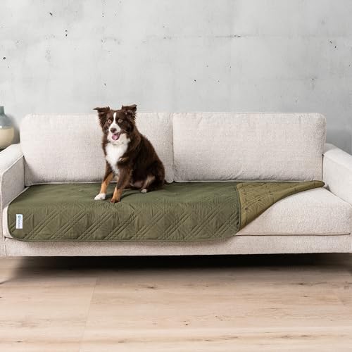 PetAmi Waterproof Couch Cover for Dogs, Waterproof Pet Blanket, Reversible Furniture Cover Sofa Protector for Pet Cat Bed, Washable Waterproof Blanket Dog Cover for Couch Seat, 30x70 Green - color: Olive Green, size: 30 x 70 Inches