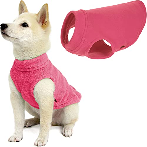 Gooby - Stretch Fleece Vest, Pullover Fleece Vest Jacket Sweater for Dogs, Pink, X-Small - color: Pink, size: X-Small Length (7")