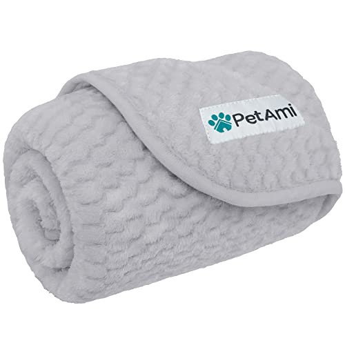 PetAmi Waterproof Dog Blanket, Leakproof Puppy Blanket for Small Medium Dogs, Furniture Sofa Couch Cover Protector, Fleece Pet Throw Indoor Cat Kitten, Reversible Washable Soft Plush, 29x40 Light Gray - color: Light Gray, size: Medium (29x40)