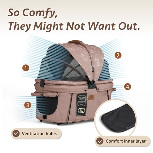 Sway2 Pet Car Seat and Carrier, 2-in-1 Booster Seat for Small Dogs and Cats