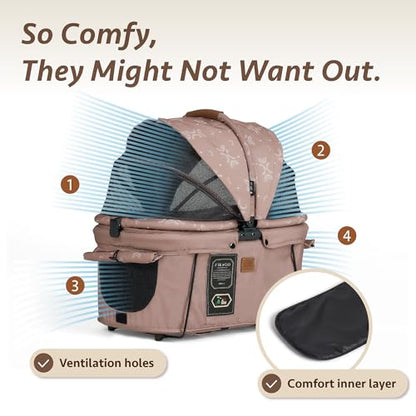 Sway2 Pet Car Seat and Carrier, 2-in-1 Booster Seat for Small Dogs and Cats