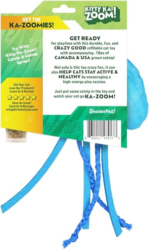 Jellyfish and Crab Toy Bundle | ZOOMIE Refillable Jellyfish and Crab Plush Catnip Toys | High Potency Hand Harvested Fresh Catnip | Soft Plush for Engaging Play - color: Jelly Fish & Crab