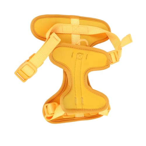 Adjustable Soft Breathable Escape Proof Dog Vest Harness, Pet Chest Harness for Small Dogs and Puppies, Bright Color Safety Design with Dual D Rings for Walking and (S) - color: Yellow