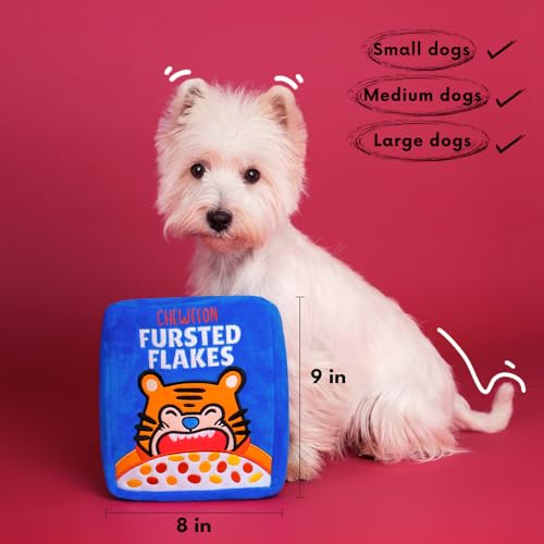 CHEWFFON Interactive Dog Toys, Enrichment Snuffle Crinkle Treat Puzzle Toys for Boredom and Mental Stimulating, Nose Work Cereals Dog Toy for Small, Medium and Large Dogs - style: Fursted Flakes