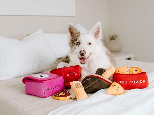 ZippyPaws Burrow- Interactive Dog & Puppy Toys for Boredom, Stimulating Pet Products to Keep Them Busy, Hide & Seek Plush Dog Puzzle, Enrichment Squeaky Toy, for Small & Medium Dogs- Ramen Bowl - style: Ramen Bowl