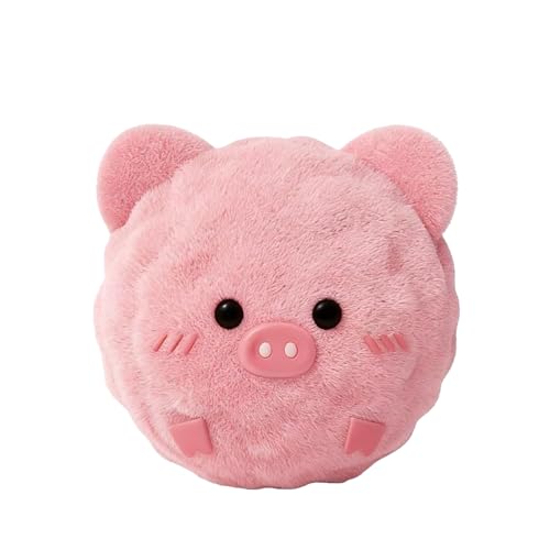 Plush Chewing Ball, Interactive Puppy Toy, Dog Ball with Soft Texture, Squeaky Chew Toy with Sturdy Stitching, Puppy Plush Balls for Indoor Outdoor Training, Boredom Relief - color: piggy