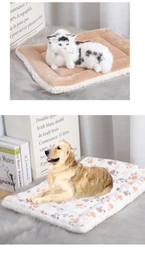 Dog Mat Pet Bed Flannel Soft Cat Sleeping Blanket Puppy Sleep Mat for Small Large Dogs(Yellow,30 * 20cm) - color: Yellow, size: 30*20cm