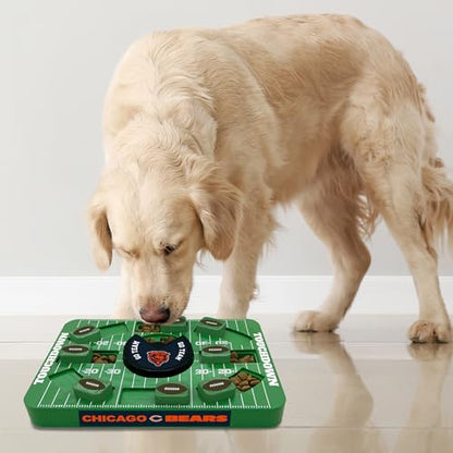 Pets First NFL Chicago Bears Large Puzzle Toy, New Size, Interactive Dog Treat & Slow Feeding Toy - color: CHICAGO BEARS, size: Large