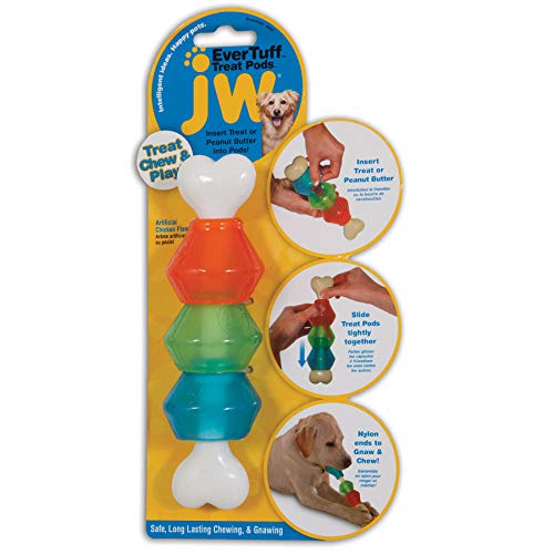 JW Pet Company EverTuff Nylon Treat Pod - Interactive Dogs Toy for Medium to Large Dog Breeds - size: Large