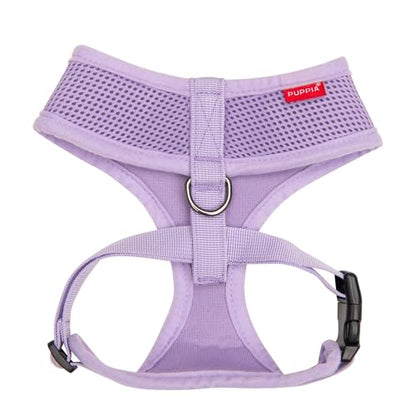 Puppia Soft Dog Harness No Choke Over-The-Head Triple Layered Breathable Mesh Adjustable Chest Belt and Quick-Release Buckle, Violet, Medium - color: Violet, size: Medium