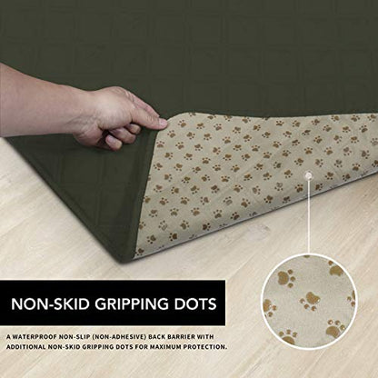 Easy-Going 100% Waterproof Dog Bed Cover, Non-Slip Pet Blanket for Furniture, Washable Couch Cover, Repleasement Sofa Cover (52X82 in,Dark Green) - color: Dark Green, size: 52x82 in