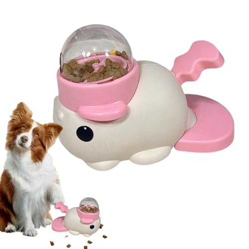 Dog Treat Dispenser | Dog Treat Toys Food Dispenser,Pet Supplies Food Puzzle Interactive Games,Slow Feeder for Puppy Cat Boredom Chewing Training,Keep Them Busy - color: Pink