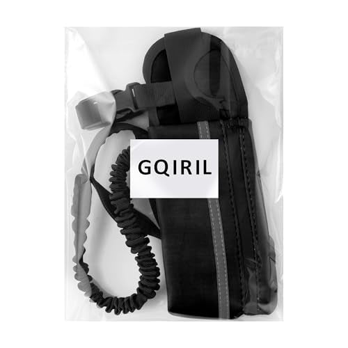 Hands Free Dog Leash - Waist Running Leashes with Zipper Pouch, Adjustable Reflective Waist Belt, Dualc Handle Retractable Bungee for Small Medium Large Dogs Walking Jogging (Black 4.1-7.2ft) - color: Black