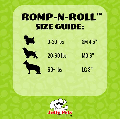 Jolly Pets Romp-n-Roll Rope and Ball Dog Toy, 4.5 Inches/Small, Red - color: Red, size: Small (4.5 in)