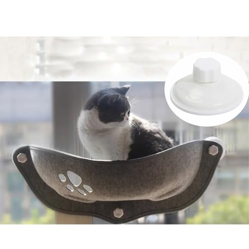 4 Pack Cat Bed Window Suction Holder Replacement with Anchor Screws Cordless Cat Window Perch Suction Cups Holders for EZ Mount Kitty Sill Window Hammock Bed Seat Felt Kitten Car Bed Road Trip