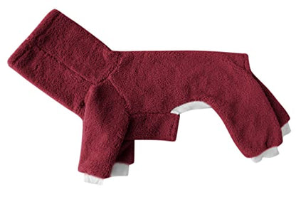 Esobo Fashion Winter Dog Warm Coat Jacket Four-Legged Neck Warm Pet Sweaters for Small Medium Large Dogs - color: Wine red, size: Medium