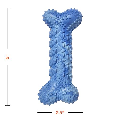 Nylabone Braid Bone Strong Chew Toy for Dogs, Natural Rubber Dog Toy for Moderate & Aggressive Chewers, Peanut Butter Flavor, Medium Dogs - Up to 35 lbs, 1 Count - size: Medium