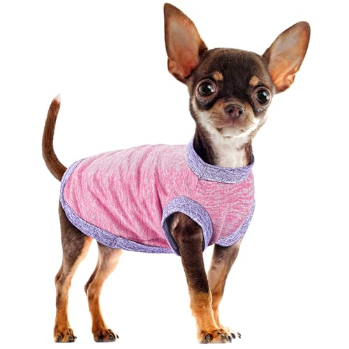 Chic Ion Polyester Dog Vest: Adorable Fashion Apparel for Small, Medium, and Large Breeds, Moisture-Wicking, Soft, Anti-Static, Durable, and Easy-to-Clean Design - Pink XS - color: Pink, size: XS-(2~4.5lb) | Chest(~13.7")