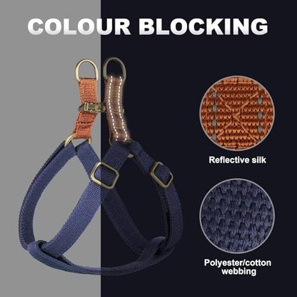 Didog Step in Dog Harness with Metal Buckles, Freedom Nylon Dog Halter Vests for Small Dogs Easy Walking Training(S:Chest 13-22", Dark Blue) - color: Dark Blue, size: S: Chest 14-22", Fit 7-18 lbs