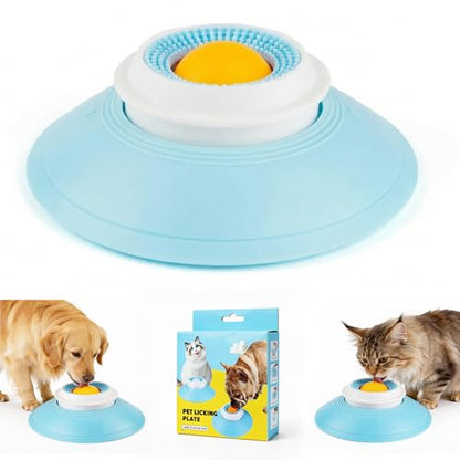 Dog Lick Bowl,Lick Bowl for Dogs Slow Feeder Dog Bowls for Liquid Food Treat,Lick and Roll Bowl for Dogs Anxiety Relieving Dog Lick Bowl with Ball,Snack Dispenser Non-Slip Pet Toys for Dogs Cats