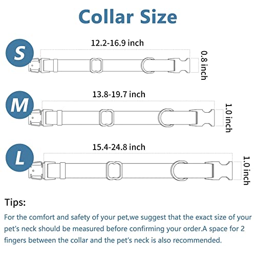 Dog Collar and Leash Set.Soft and Easy to Clean Vegan Leather with Rose Gold Metal Buckle for Small Medium Large Dogs (Pink, S(12.2"-16.9")) - color: Pink, size: S