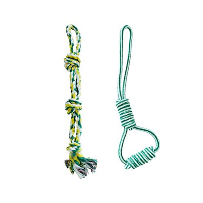 2 Packs Dog Rope Toys, Interactive Toys Dog Chew Toy for Large Breed to Consume Energy, Relief Stress& Dental Cleaning (A)