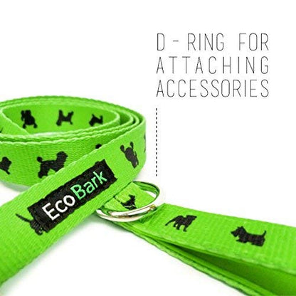 EcoBark Teacup Dog Leash - Soft & Reflective Toy Breed Leashes with Padded Handle - Strong & Durable - Training and Pulling for Tiny & Small Dogs (Green) - color: Green, size: 6 ft x 5/8 in - Thinnest Width