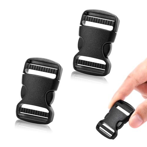3pcs 1" Inner Dia. Plastic Buckles for Strap Replacement, Quick Side Release Buckles Outdoor Camping Backpack Clips for Dog Collar Nylon Webbing Belt Clip Dual Adjustable - color: B#: 1"(3pcs)