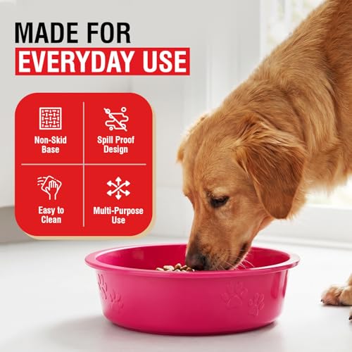 Loving Pets Dolce Luminoso Dog Bowl, Large, Pink - color: Pink, size: Large