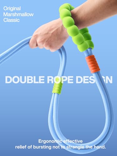 Hands Free Dog Leash, 5-in-1 Adjustable Waist Training Leash for Walking& Hiking – Dual Lead Rope with Padded Handle,MGBR Rotating Metal Clip - color: Classic-Sea Salt Blue-5Ft