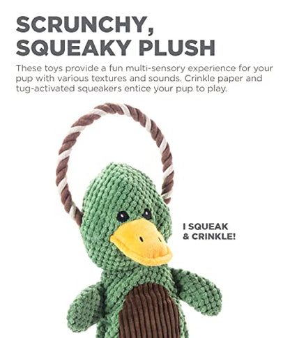 Outward Hound Scrunch Bunch Duck Interactive Plush Squeaky Dog Tug Toy - color: Scrunch Bunch Duck