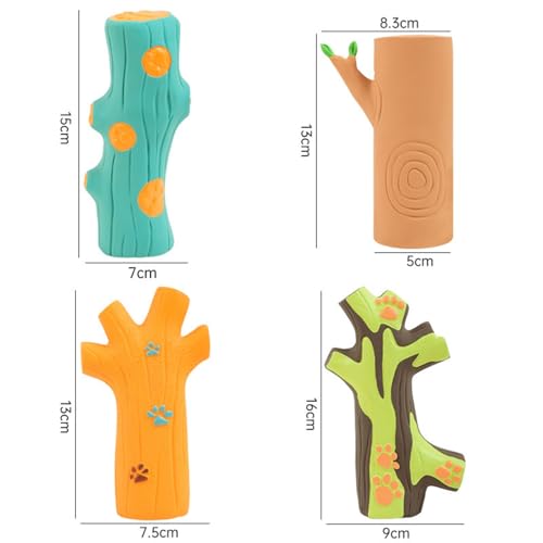 Squeaky Dog Toys for Aggressive Chewers, Brown Latex Convex Design Dog Chew Toy, Multifunctional Teeth Cleaning and Gum Massage for Small Medium and Large to Keep Busy, Chewing and Playing - color: Light brown