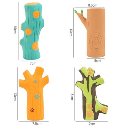 Squeaky Dog Toys for Aggressive Chewers, Brown Latex Convex Design Dog Chew Toy, Multifunctional Teeth Cleaning and Gum Massage for Small Medium and Large to Keep Busy, Chewing and Playing - color: Light brown