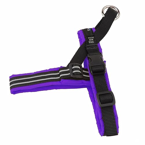 ComfortFlex Sport Dog Harness – No-Choke, Fully Padded, Non-Chafing Harness with Control Handle – Reflective, Lightweight, Adjustable for Active Dogs - Petite, Purple - color: Purple, size: Petite