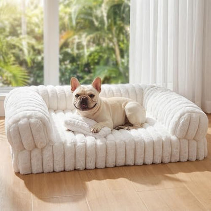Cat Bed, Cat Beds for Indoor Cats, Winter Self Warming Pet Sofa Bed, Washable Medium Pet Bed for Puppy and Small to Large Kitten with Anti-Slip Bottom, Fits Up to 65lbs Pets - size: 24*18*10 inches