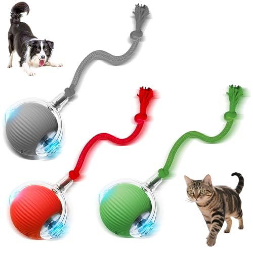 Jiexily Interactive Cat Toys for Indoor Cats, 2025 New Motion Activated Cat Balls with 360° Smart Automatic Rolling Moving for Bored Pet Cats Dogs (3 Pcs) - color: 3 Pcs