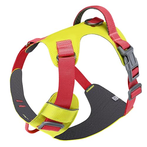 SlowTon No Pull Dog Harness - Super Lightweight with Handle & 2 Leash Clips for Small Medium Large Dogs, No Choke Adjustable Pet Vest Harness for Walking, Training, Hiking, Yellow Small - color: Yellow, size: Small (Chest 22-28")
