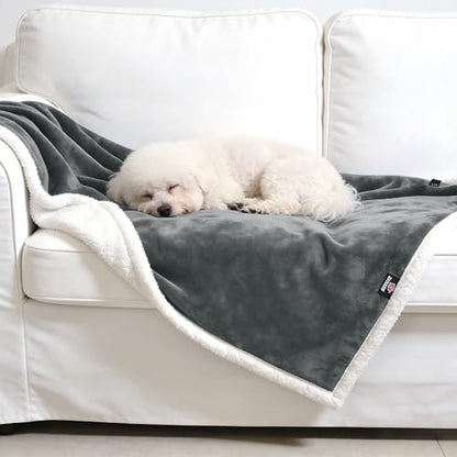 Dog Blankets for Small Dogs, Soft Puppy Blanket, Pet Blankets for Cats, Lightweight & Washable, Perfect for Dog Beds, Car Seats, Creat, 30x40 inches - color: Grey