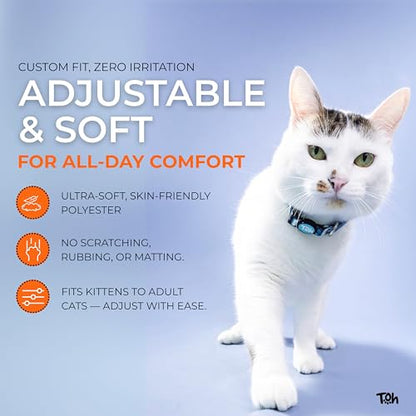 Breakaway Cat Collar – Stylish & Safe Adjustable Kitten Collar Breakaway – Cute Collar for Kittens & Cats – Soft Pet Collar for Girls & Boys – Cat Accessories, Blue - color: Blue