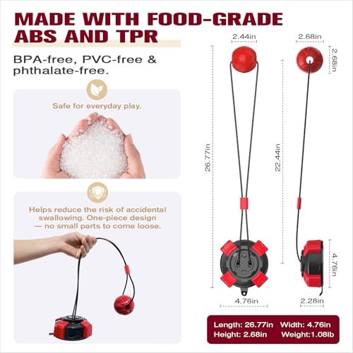 Interactive Dog Toys Tug of War for Small Medium Dogs, Rotating Lock Suction Cup Dog Toy to Keep Them Busy, Steel-Core Rope Puppy Teething Toy for Boredom, Durable Chew Toy for Tile Wood Floor