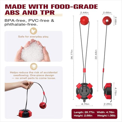 Interactive Dog Toys Tug of War for Small Medium Dogs, Rotating Lock Suction Cup Dog Toy to Keep Them Busy, Steel-Core Rope Puppy Teething Toy for Boredom, Durable Chew Toy for Tile Wood Floor