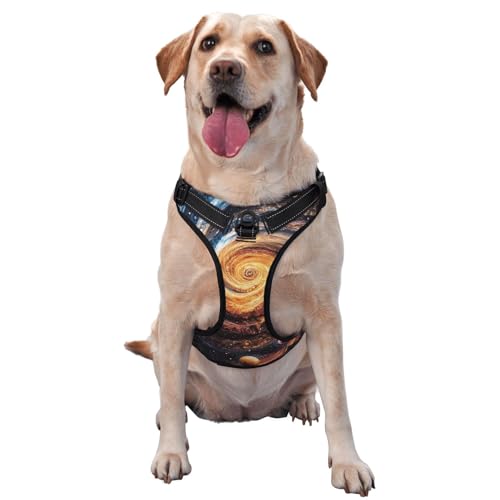 Universe Large Dog Harness Soft Padded Adjustable Dog Vest, Reflective Harness with Easy Control Handle - size: Medium