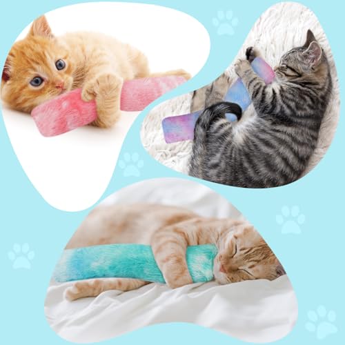 Cat Toys Cat Pillows,3 Pack Soft and Durable Large Catnip Toys,Cat Toys for Indoor Cats for Cats or Kittens,Interactive Kicker Toys to Boost Indoor Cats' Exercise and Playtime